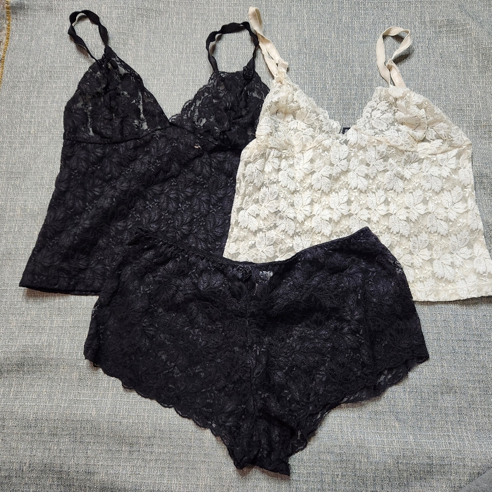 Rampage Womens Medium LOT Crop Top & Panties Set
